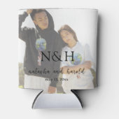 Natasha Photo Monogramモダン結婚's 缶クーラー (正面)
