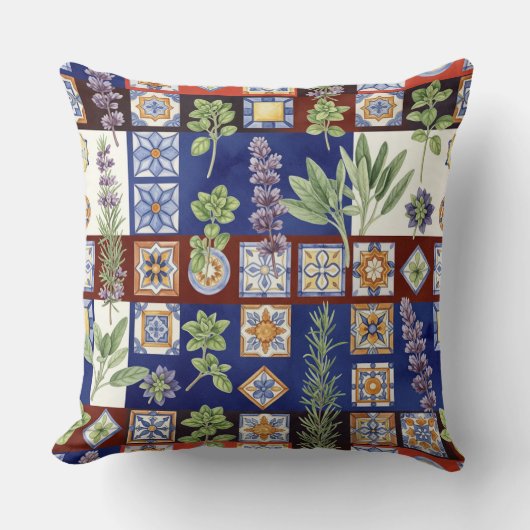 Natasha Usによるイタリアのスパイシーなハーブ クッション (正面)