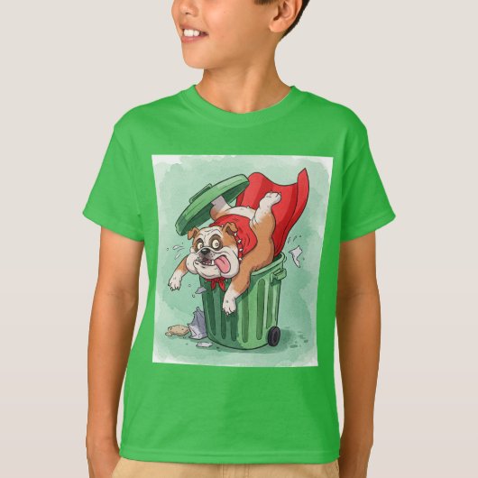 Natasha Usによるゴミ箱のスーパーヒーロー Tシャツ (正面)