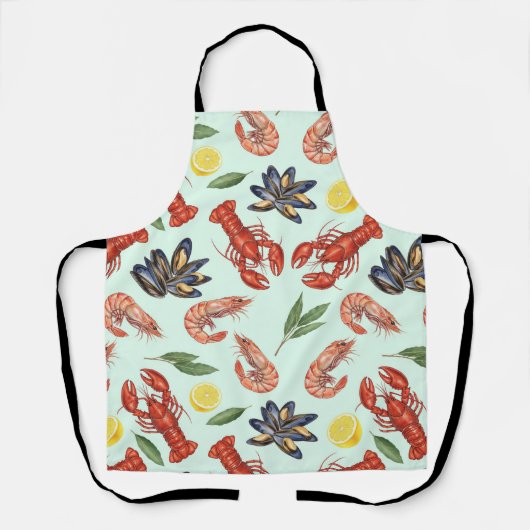 Natasha Usによるシーフードミックス エプロン (正面)