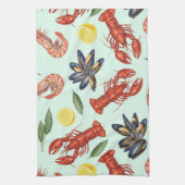Natasha Usによるシーフードミックス キッチンタオル (縦)