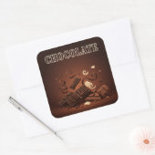 Natasha Usによるチョコレート・ヴィンテージポスター スクエアシール (封筒)
