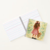 Natasha Usによるテディベアとの小さな女の子 ノートブック (内部)