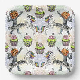 Natasha Usによるハロウィーンディスコ ペーパープレート