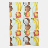 Natasha Usによるバナナ、桃、ココナッツ キッチンタオル (縦)