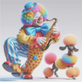 Natasha Usによるプードルとサックスとのピエロ シール (正面)