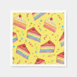 Natasha Usによるペストリーとストリーマー スタンダードカクテルナプキン