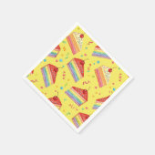 Natasha Usによるペストリーとストリーマー スタンダードカクテルナプキン (角)