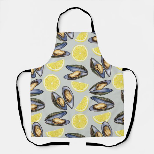 Natasha Usによるムール貝とレモン エプロン (正面)