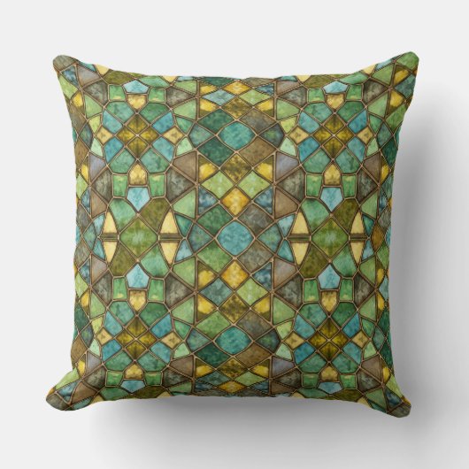 Natasha Usによるモザイクパターン クッション (正面)