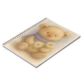 Natasha Usによるラベンダースカーフのテディ ノートブック (左側)