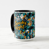 Natasha Usによる不気味な夜、ハロウィーン マグカップ (正面左)