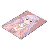 Natasha Usによる招き猫の少女 ノートブック (左側)