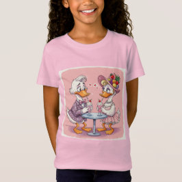 Natasha Usによる最初のデート、アヒルとミルクシェイク Tシャツ