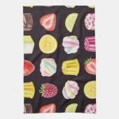 Natasha Usによる様々なお菓子 キッチンタオル (縦)