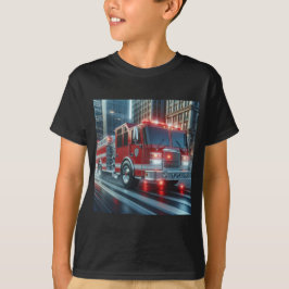 Natasha Usによる消防車 Tシャツ