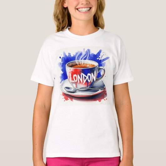 Natasha Usによる王室のLondon, Tea Time Tシャツ (正面)