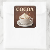 Natasha UsによるCocoa, Vintageポスター スクエアシール (バッグ)