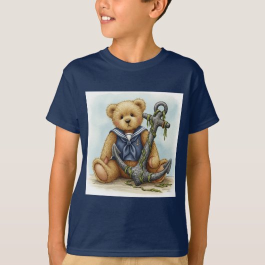 Natasha Usのいかりを持つテディ・セーラー Tシャツ (正面)