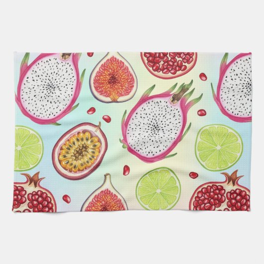 Natasha Usのトロピカルフルーツ キッチンタオル (横)