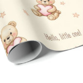 Natasha Usのハートでクマのカブ ラッピングペーパー (ロールコーナー)