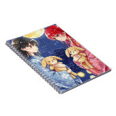 Natasha UsのBunniesを持つ女の子 ノートブック (右側)