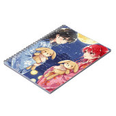 Natasha UsのBunniesを持つ女の子 ノートブック (左側)