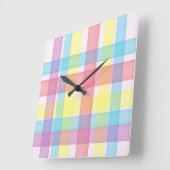 Natasha Us市松模様にによるデリケートなパターン スクエア壁時計 (傾斜)