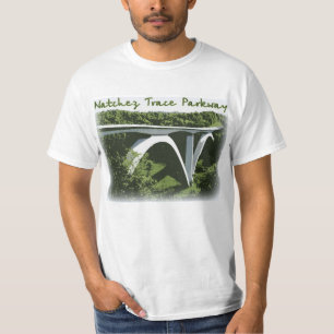Natchezの跡のパークウェイのアーチ橋Tシャツ Tシャツ