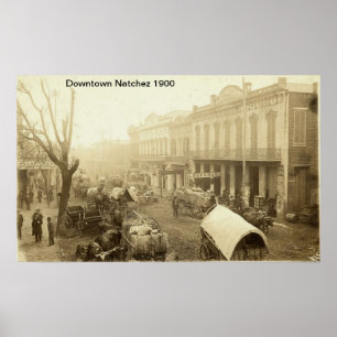 Natchezの都心のプリント ポスター