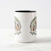 Natchez都市シール • マグ色のロゴ ツートーンマグカップ (中央)