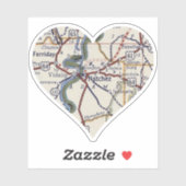 Natchez Mississippi Vintage Map シール (シート)