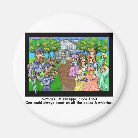 Natchez, MS 1865ギフトティおもしろいー&収集品 マグネット (正面)