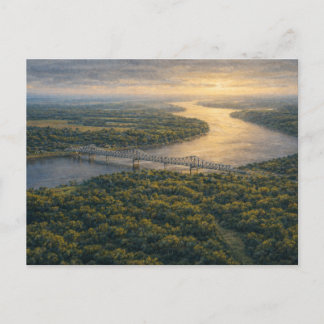 Natchez on the River | Mississippi River Postcard ポストカード