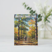 Natchez Trace Trailのハイカー ポストカード (スタンド正面)