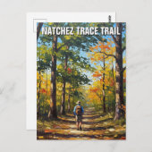 Natchez Trace Trailのハイカー ポストカード (正面/裏面)