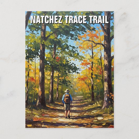 Natchez Trace Trailのハイカー ポストカード (正面)