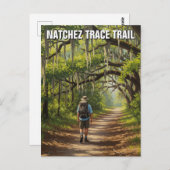 Natchez Trace Trailのハイカー ポストカード (正面/裏面)