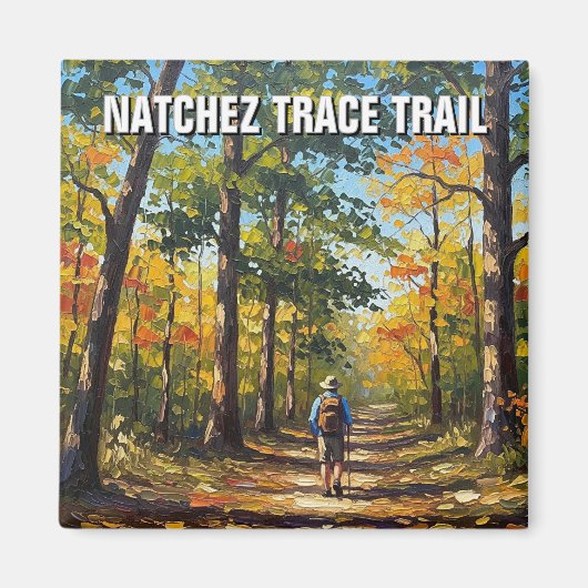 Natchez Trace Trailのハイカー マグネット (正面)