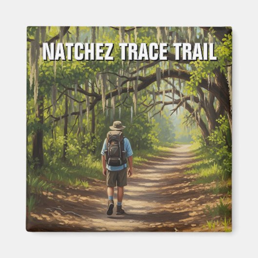 Natchez Trace Trailのハイカー マグネット (正面)