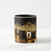 Natchez-Vidalia橋-金白熱 マグカップ (中央)