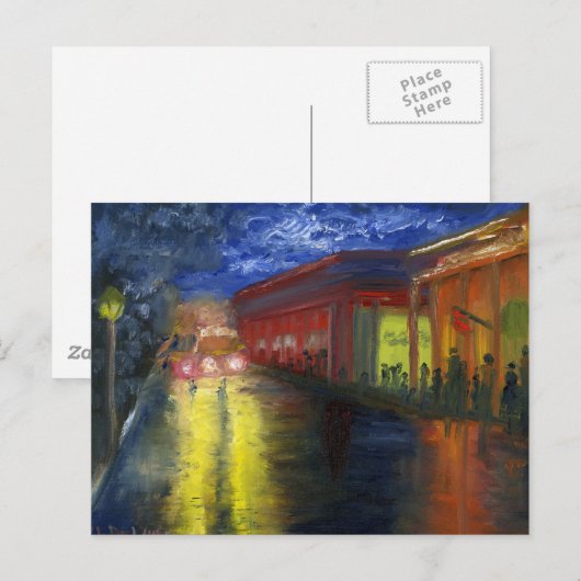 Natchitoches, Louisiana at Night ポストカード (正面/裏面)