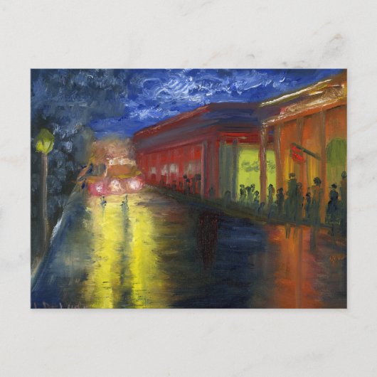 Natchitoches, Louisiana at Night ポストカード (正面)