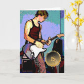 Nateの誕生日のギター カード (黄色い花)