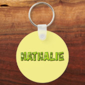 Nathalie Name Kiwi Design Schlüsselanhänger キーホルダー (正面)
