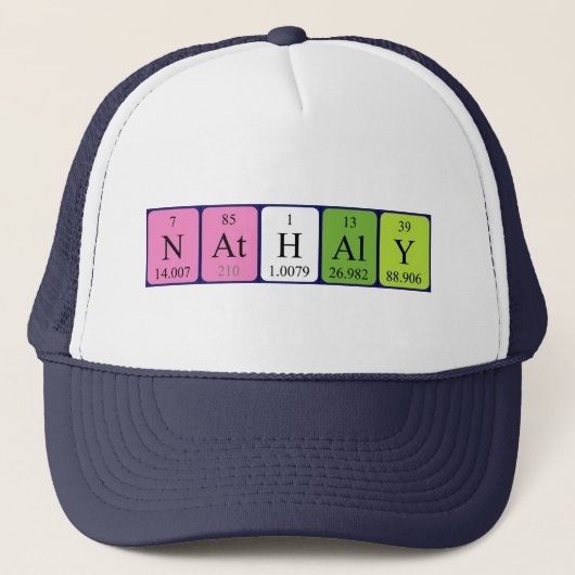 Nathaly周期表名hat キャップ (正面)