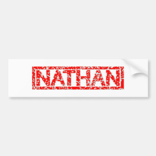 Nathanのスタンプ バンパーステッカー
