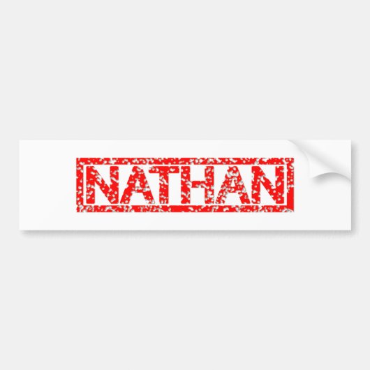 Nathanのスタンプ バンパーステッカー (正面)
