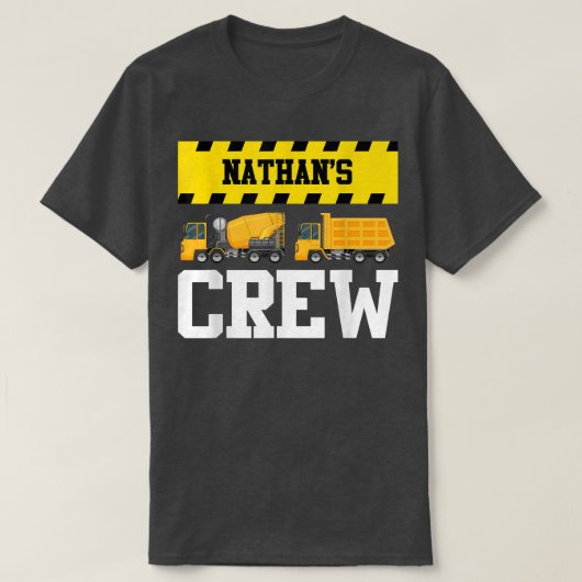 Nathan Construction Crew Custom Dumptruck Dump Tru Tシャツ (デザイン正面)