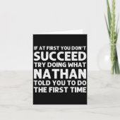 Nathan Gift Name D Birthday Funny Chris  カード (正面)